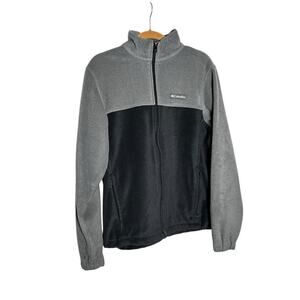Columbia Gray & Black Color block Full Zip Jacket Size Medium